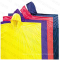 Amarelo / roxo / vermelho / azul impermeável plástico chuva poncho